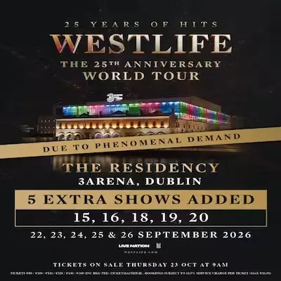 Bus To Westlife | 3Arena, Dublin | ALL DATES 2026